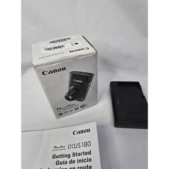 Canon PowerShot ELPH 190 IS 20MP 10X Optical Zoom Wi-Fi Digital Camera Blue Lot - Picture 16 of 16